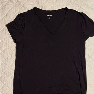 Nine West Black V-Neck Short Sleeve Tee